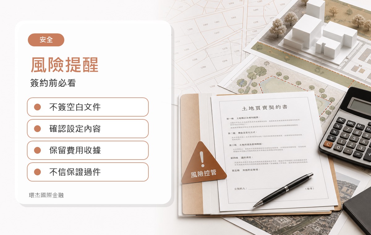 土地貸款風險提醒,檢查土地用途、契約費用與抵押設定